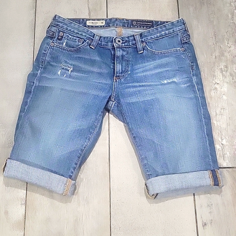 Adriano Goldschimed   The malibu crop pants jean shorts size 27